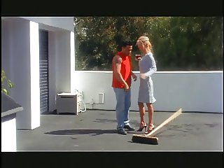 Blonde babe gets fucked and facialized outdoors
