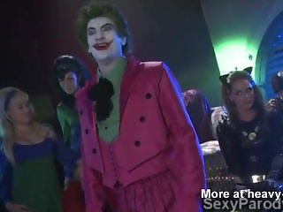 Joker fucks 2 crazy hotties in XXX parody of Batman