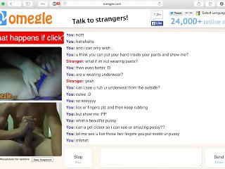Beautiful omegle teen bends over, fucks vibrator, and an iron curl