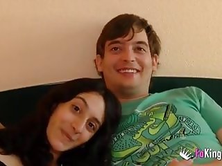 A new couple Lucy and Rober's debut in porn