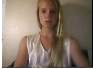 a tanline blonde teen on webcam