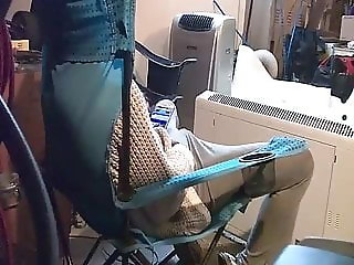 real spy cam! wife masturbating in the garage!