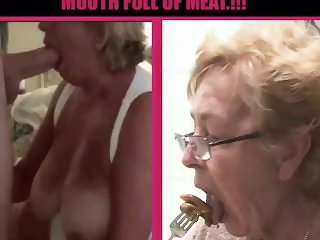 Cathy Cock Sucking Blowjob Spunk Slut Granny Loves giving Blowjobs